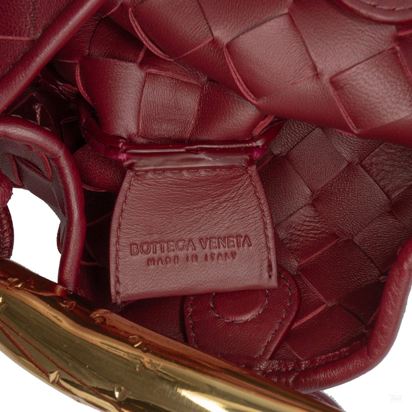 Second hand Bottega Veneta Sardine Lambskin Leather Crossbody Red - Tabita Bags
