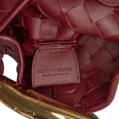 Second hand Bottega Veneta Sardine Lambskin Leather Crossbody Red - Tabita Bags
