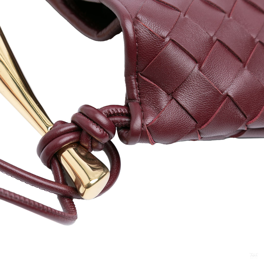 Second hand Bottega Veneta Sardine Lambskin Leather Crossbody Red - Tabita Bags