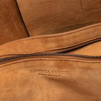 Second hand Bottega Veneta The Arco Large Maxi Intrecciato Leather Tote Bag Black - Tabita Bags