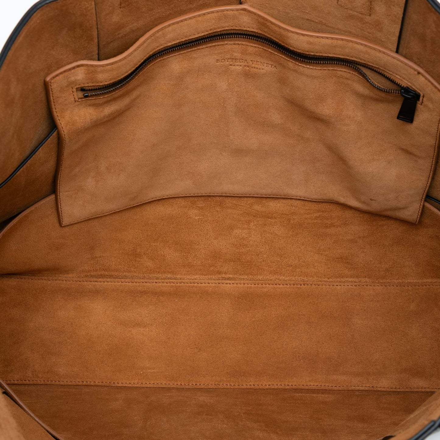 Second hand Bottega Veneta The Arco Large Maxi Intrecciato Leather Tote Bag Black - Tabita Bags