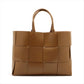 Second hand Bottega Veneta The Arco Large Maxi Intrecciato Leather Tote Bag Wood Brown - Tabita Bags