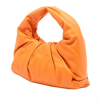 Second hand Bottega Veneta The Pouch Large Leather Hobo Shoulder Bag Orange - Tabita Bags