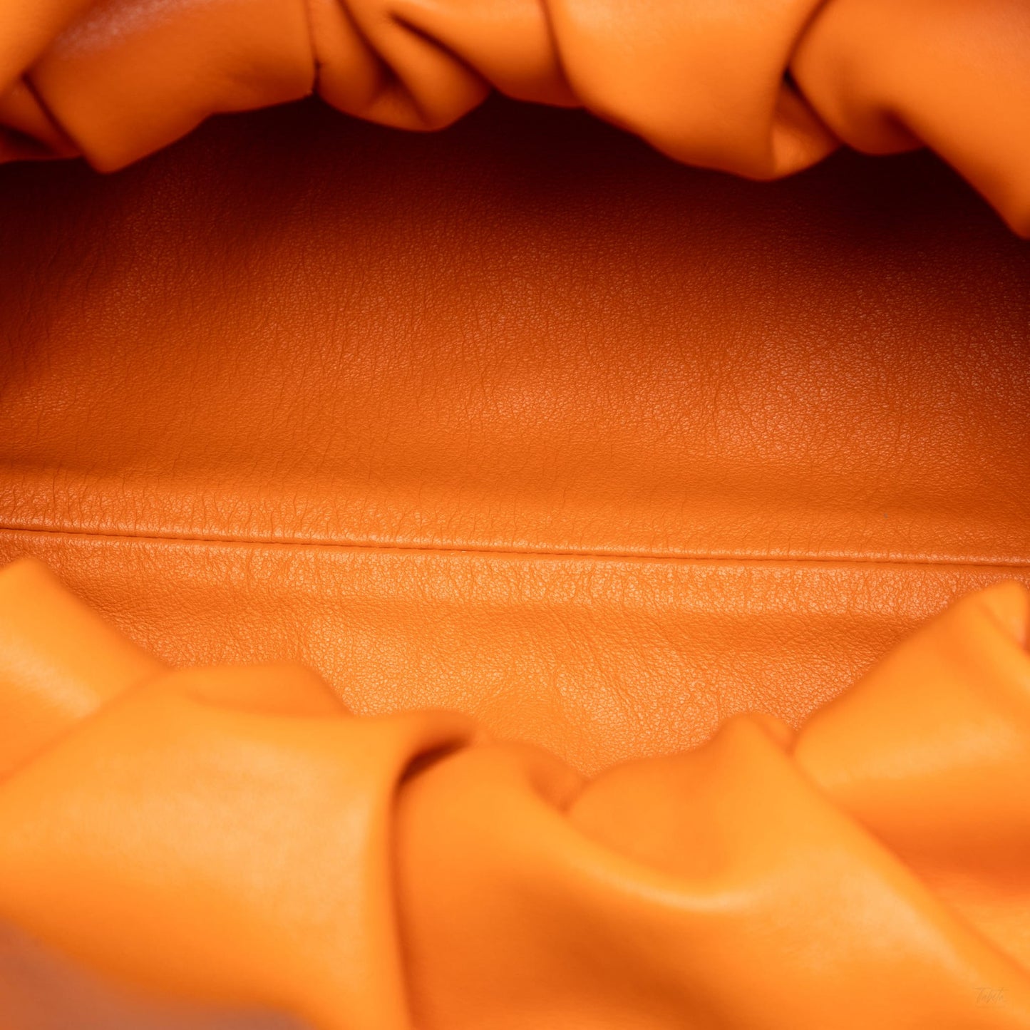 Second hand Bottega Veneta The Pouch Large Leather Hobo Shoulder Bag Orange - Tabita Bags