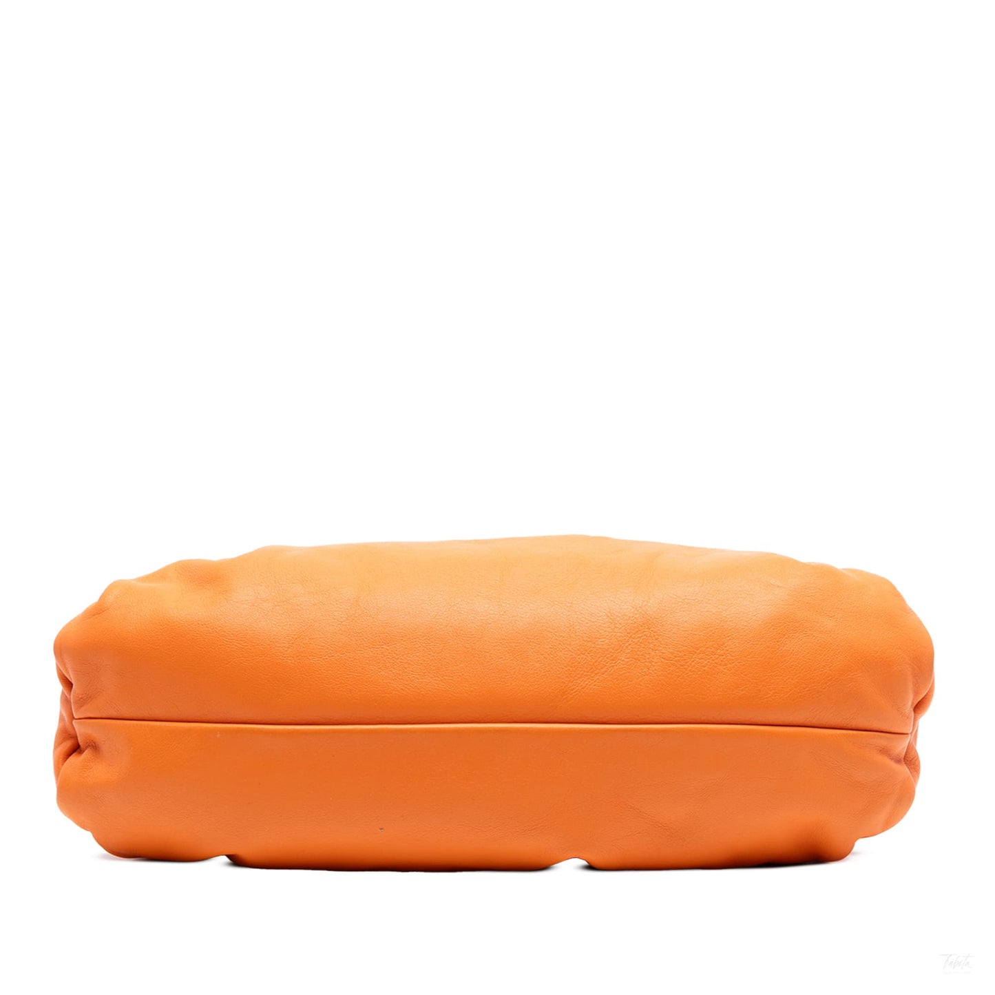 Second hand Bottega Veneta The Pouch Large Leather Hobo Shoulder Bag Orange - Tabita Bags