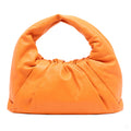 Second hand Bottega Veneta The Pouch Large Leather Hobo Shoulder Bag Orange - Tabita Bags