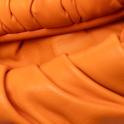 Second hand Bottega Veneta The Pouch Large Leather Hobo Shoulder Bag Orange - Tabita Bags