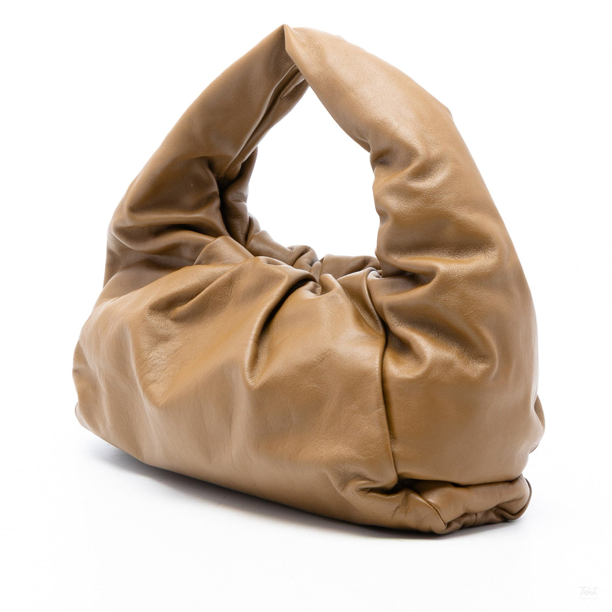 Second hand Bottega Veneta The Shoulder Pouch Medium Leather Hobo Shoulder Bag Brown - Tabita Bags