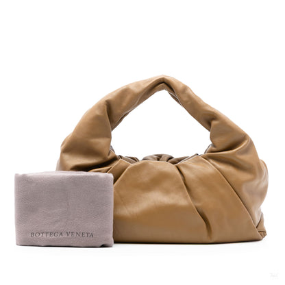 Second hand Bottega Veneta The Shoulder Pouch Medium Leather Hobo Shoulder Bag Brown - Tabita Bags