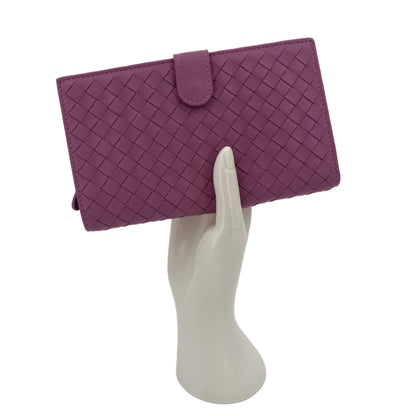 Second hand Bottega Veneta VET Wallet Intrecciato Nappa Leather Purple - Tabita Bags