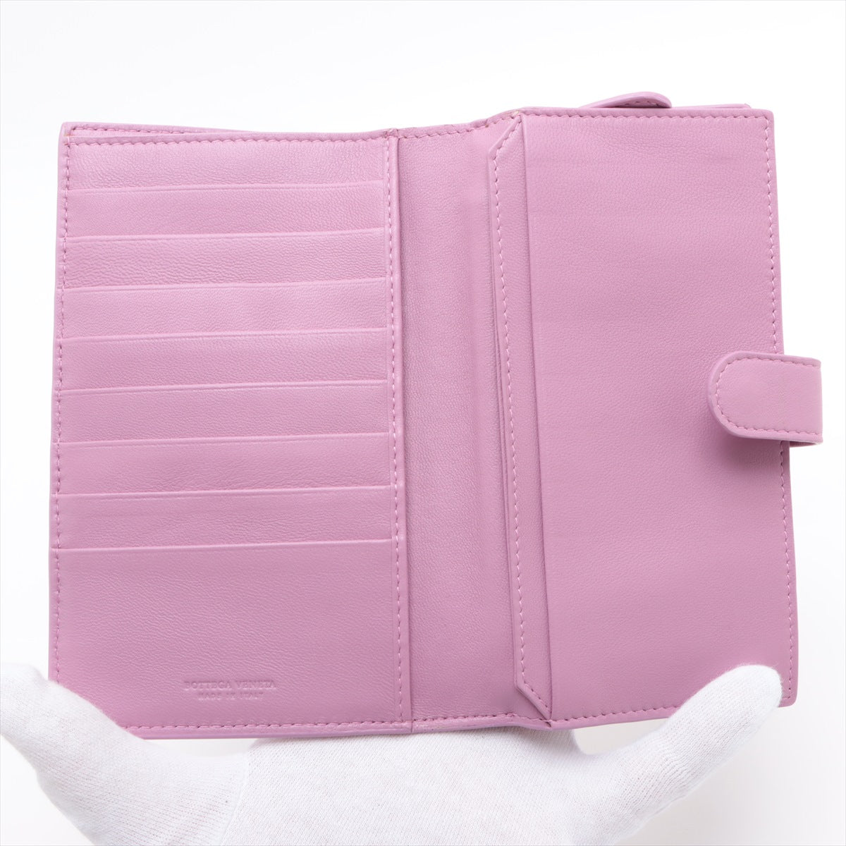 Second hand Bottega Veneta VET Wallet Intrecciato Nappa Leather Purple - Tabita Bags