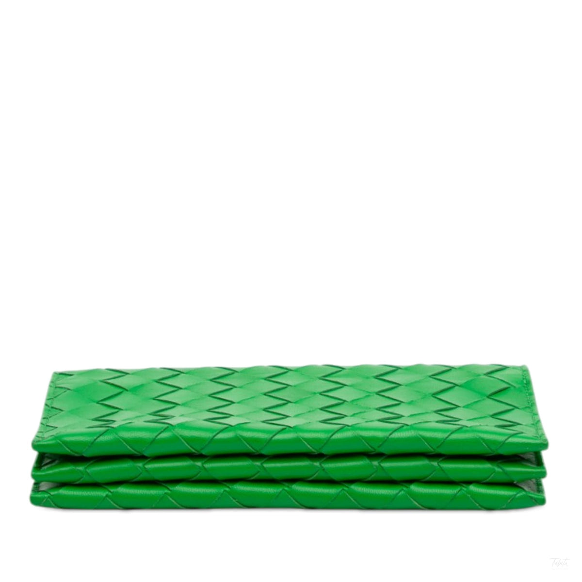Second hand Bottega Veneta Wallet on Strap Nappa Leather Intrecciato Green - Tabita Bags