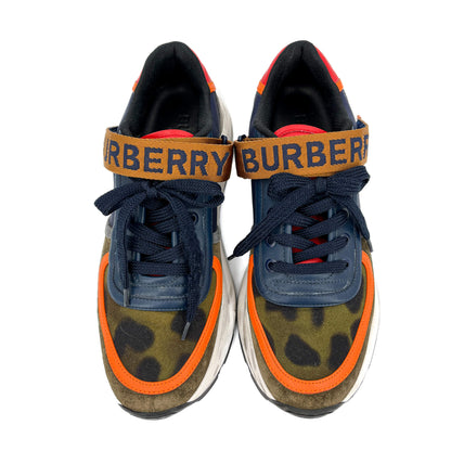 Second hand Burberry Alfie Ronnie Textile fibres and leather Sneakers 38 Leopard Print Bicolor - Tabita Bags