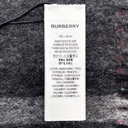 Second hand Burberry Check Cashmere Scarve Giant Motif Grey - Tabita Bags