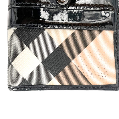 Second hand Burberry Folding Wallet Small Canvas Archive Beige Check - Tabita Bags