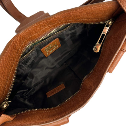 Second hand Burberry Satchel Canvas Check Shoulder Bag Caramel - Tabita Bags