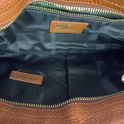 Second hand Burberry Satchel Canvas Check Shoulder Bag Caramel - Tabita Bags