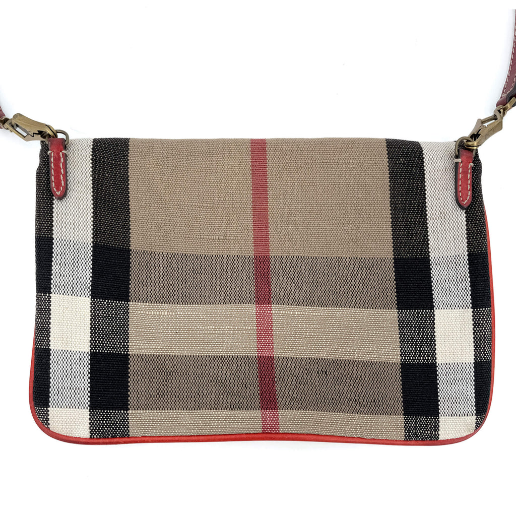 Second hand Burberry Satchel Crossbody Canvas Archive Beige Check - Tabita Bags