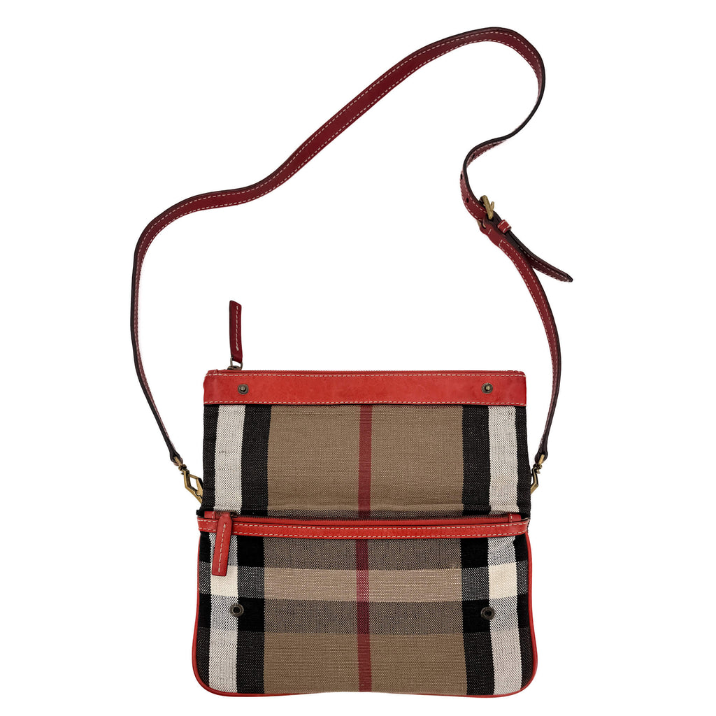 Second hand Burberry Satchel Crossbody Canvas Archive Beige Check - Tabita Bags