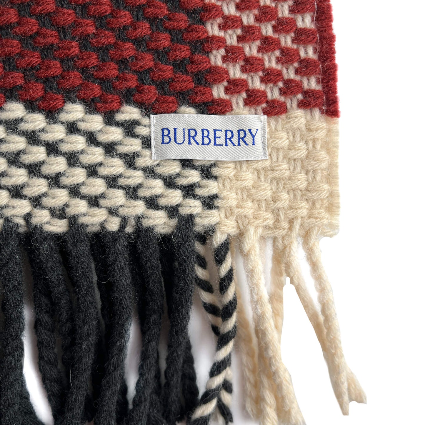 Second hand Burberry Scarve Wool Check Bicolor - Tabita Bags