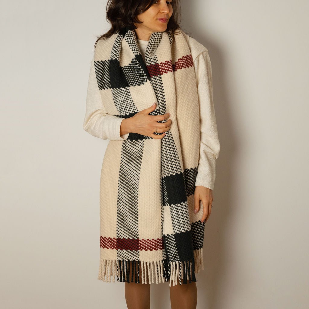 Second hand Burberry Scarve Wool Check Bicolor - Tabita Bags