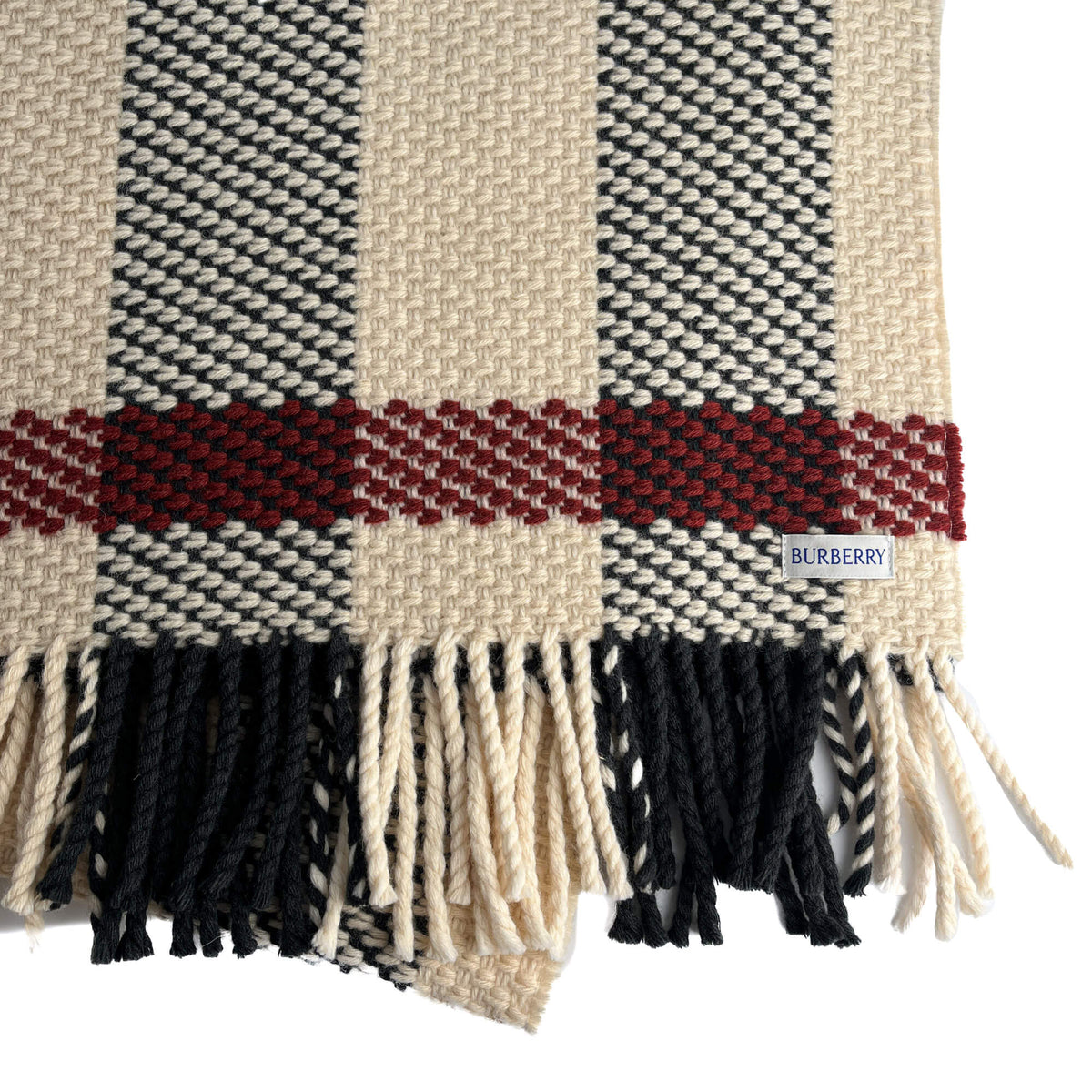 Second hand Burberry Scarve Wool Check Bicolor - Tabita Bags