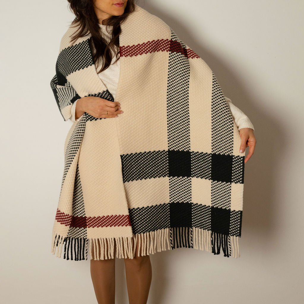 Second hand Burberry Scarve Wool Check Bicolor - Tabita Bags