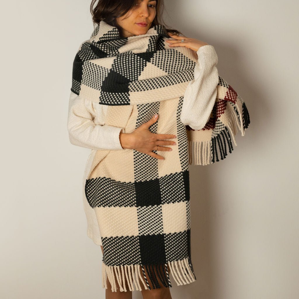 Second hand Burberry Scarve Wool Check Bicolor - Tabita Bags