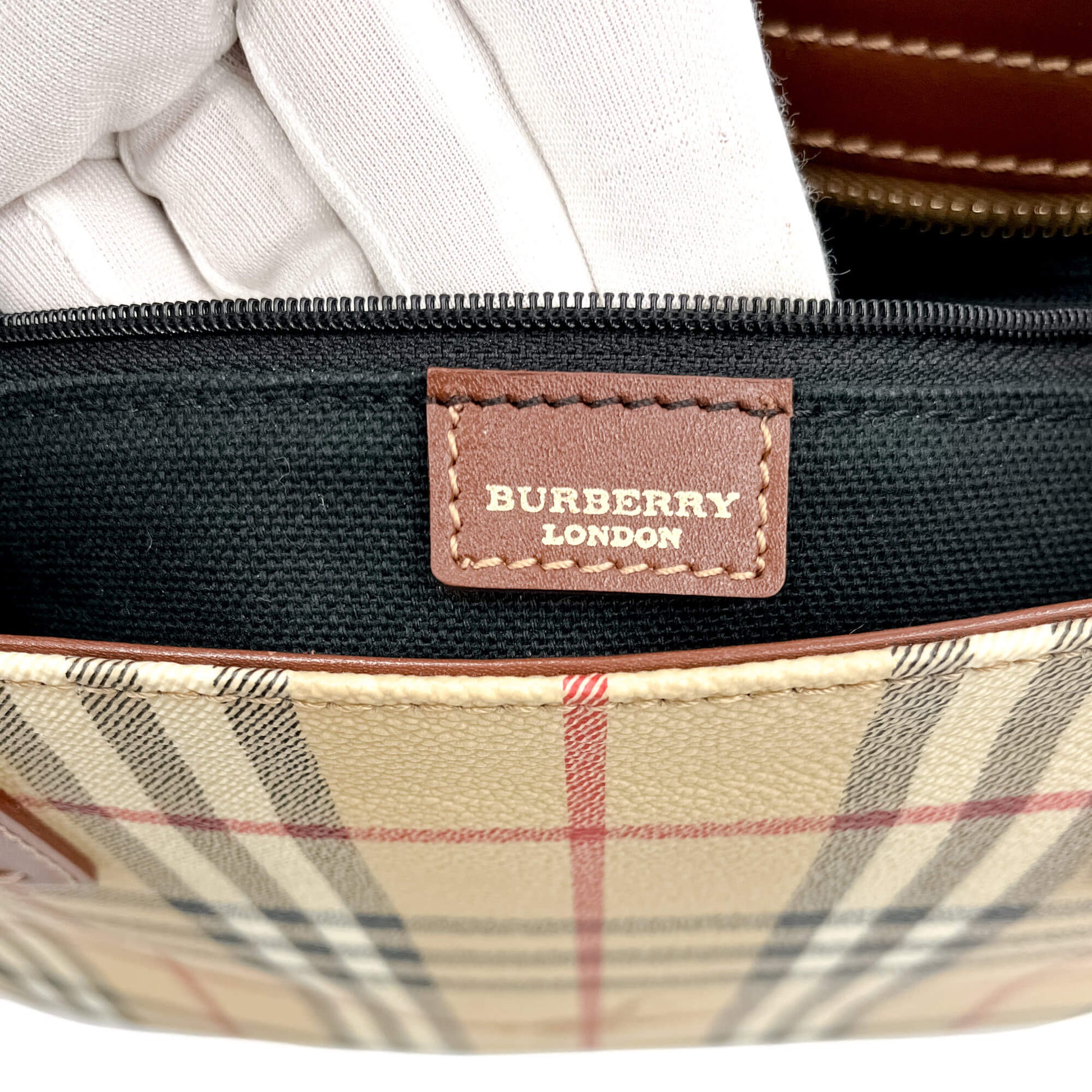 Second hand Burberry Tote Shoulder Bag Canvas 2-Ways Archive Beige Check - Tabita Bags