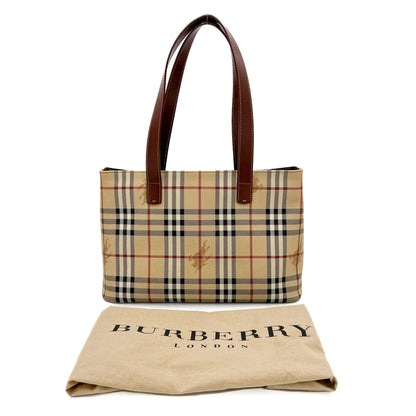 Second hand Burberry Tote Shoulder Bag Canvas 2-Ways Archive Beige Check - Tabita Bags