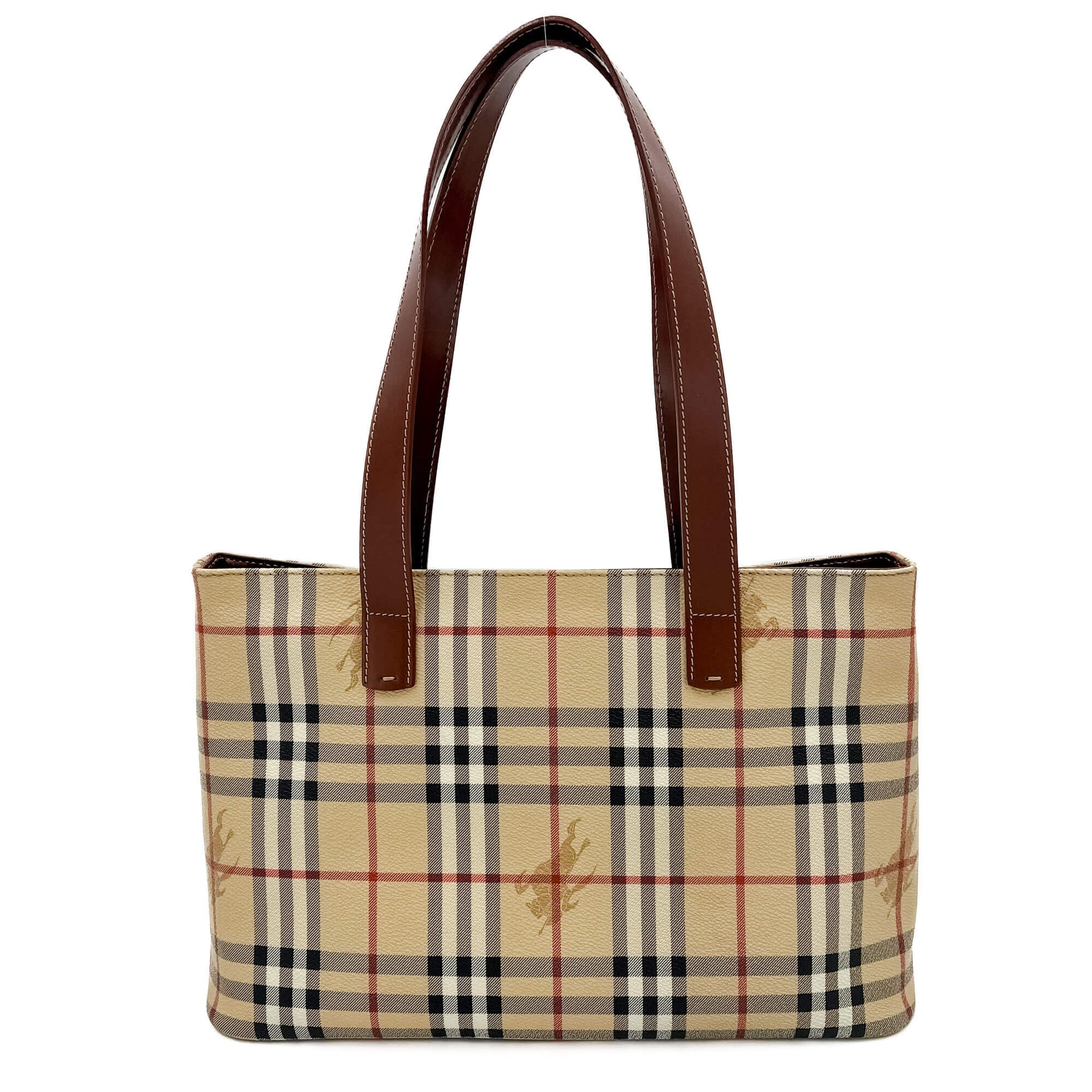 Second hand Burberry Tote Shoulder Bag Canvas 2-Ways Archive Beige Check - Tabita Bags