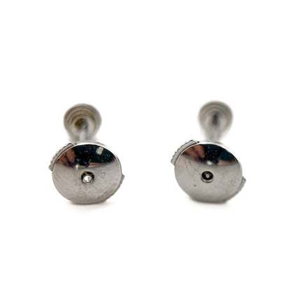 Second hand Cartier D'amour White Gold Stud Earrings Silver - Tabita Bags