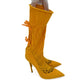 Second hand Casadei High Heel Boots Fabric 41 Yellow - Tabita Bags