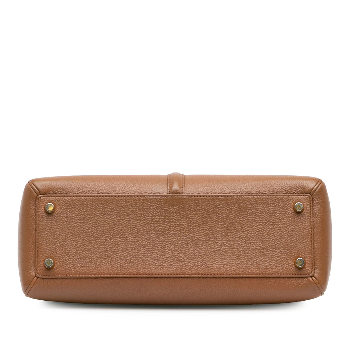 Second hand Céline 16 Medium Grained Calfskin Leather Top - handle Handbag Brown - Tabita Bags
