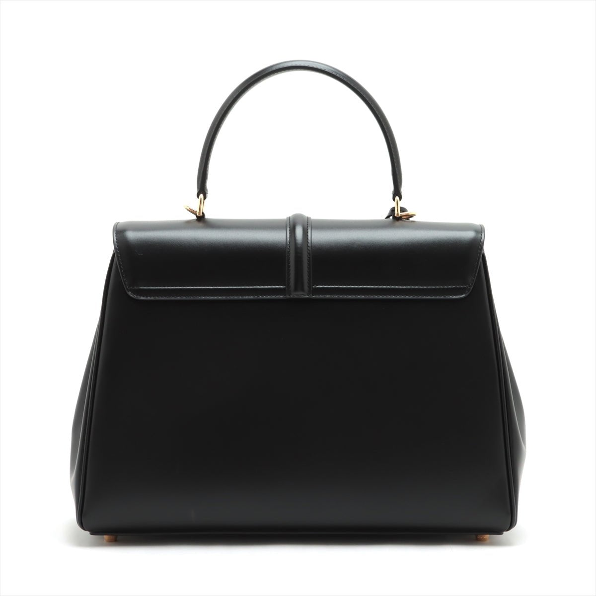 Second hand Céline 16 Seize Classique Shiny Calfskin Leather Top - handle Bag Black - Tabita Bags