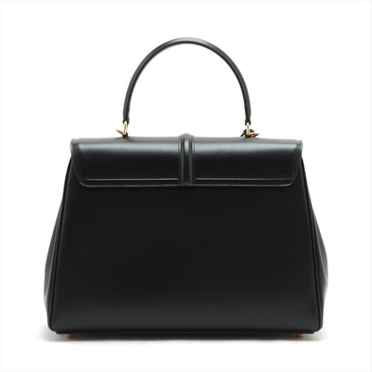 Second hand Céline 16 Seize Classique Shiny Calfskin Leather Top - handle Bag Black - Tabita Bags