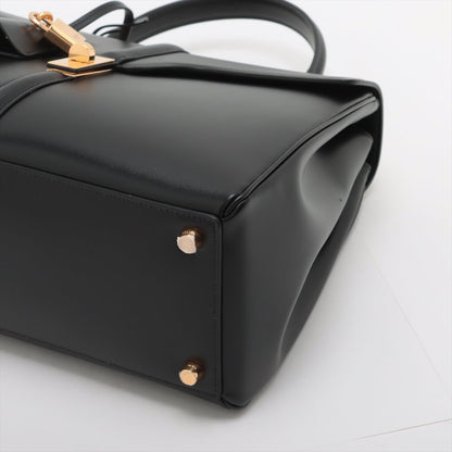 Second hand Céline 16 Seize Classique Shiny Calfskin Leather Top - handle Bag Black - Tabita Bags