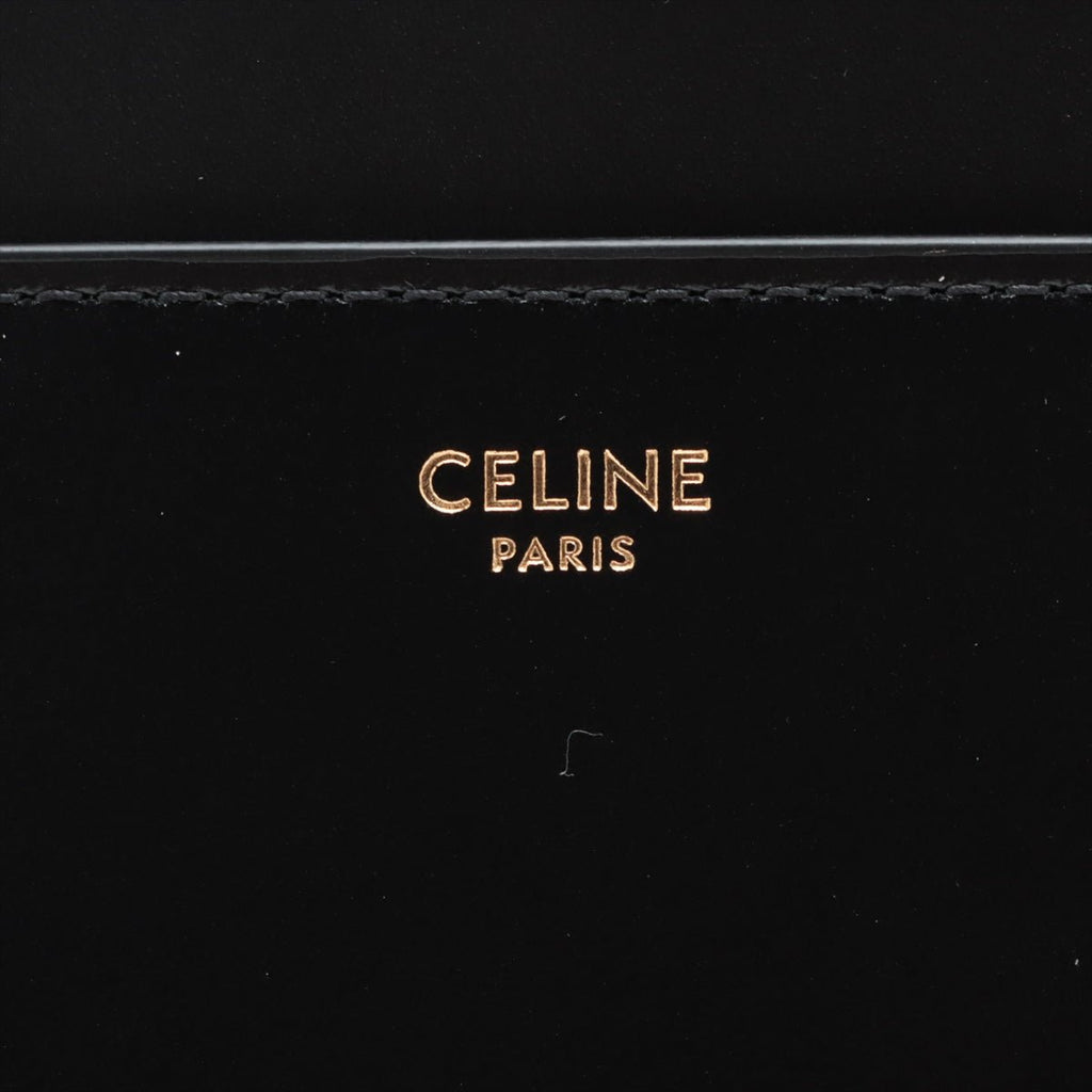 Second hand Céline 16 Seize Classique Shiny Calfskin Leather Top - handle Bag Black - Tabita Bags