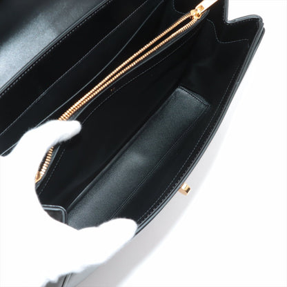 Second hand Céline 16 Seize Classique Shiny Calfskin Leather Top - handle Bag Black - Tabita Bags