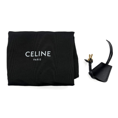 Second hand Céline 16 Seize Small Shiny Calfskin Leather Top - handle Handbag Black - Tabita Bags