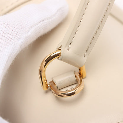 Second hand Céline 16 Small Shiny Calfskin Leather Top - Handle Handbag Rice - Tabita Bags