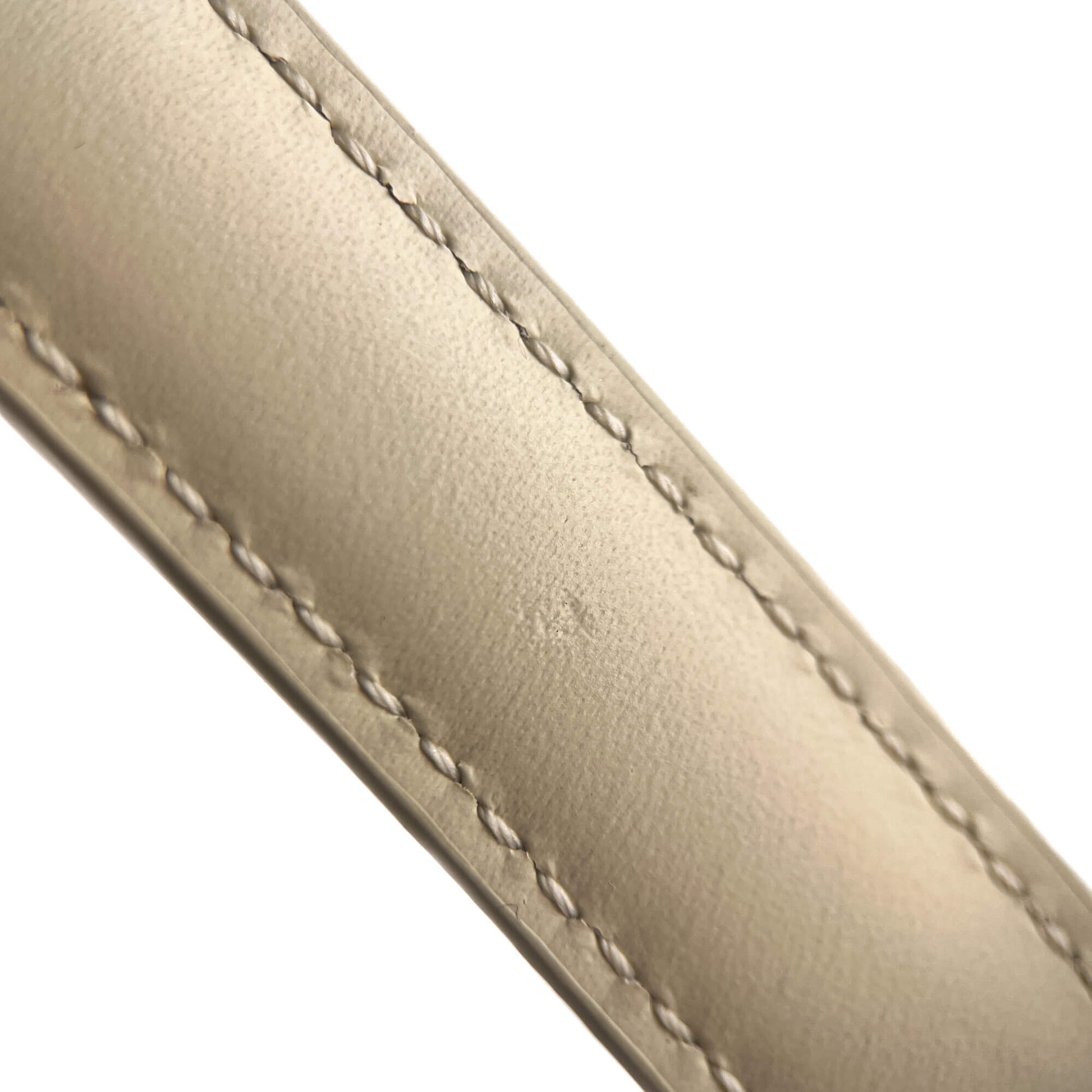 Second hand Céline 16 Small Shiny Calfskin Leather Top - Handle Handbag Rice - Tabita Bags