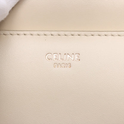 Second hand Céline 16 Small Shiny Calfskin Leather Top - Handle Handbag Rice - Tabita Bags