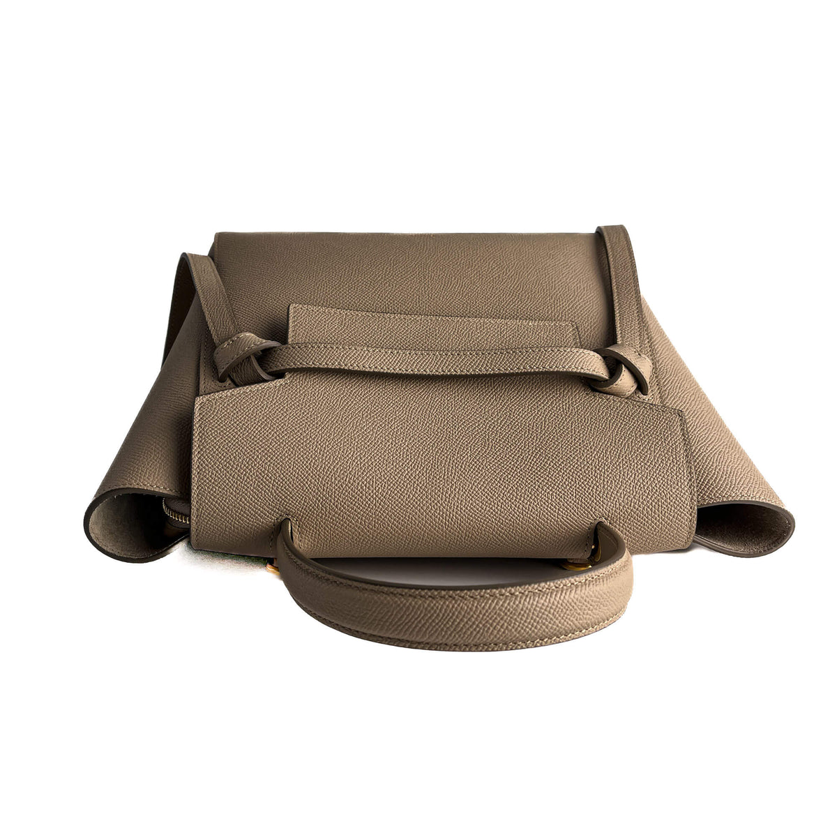 Second hand Céline Belt Bag Micro Grained Calfskin Leather 3 - Ways Tote Bag Beige - Tabita Bags