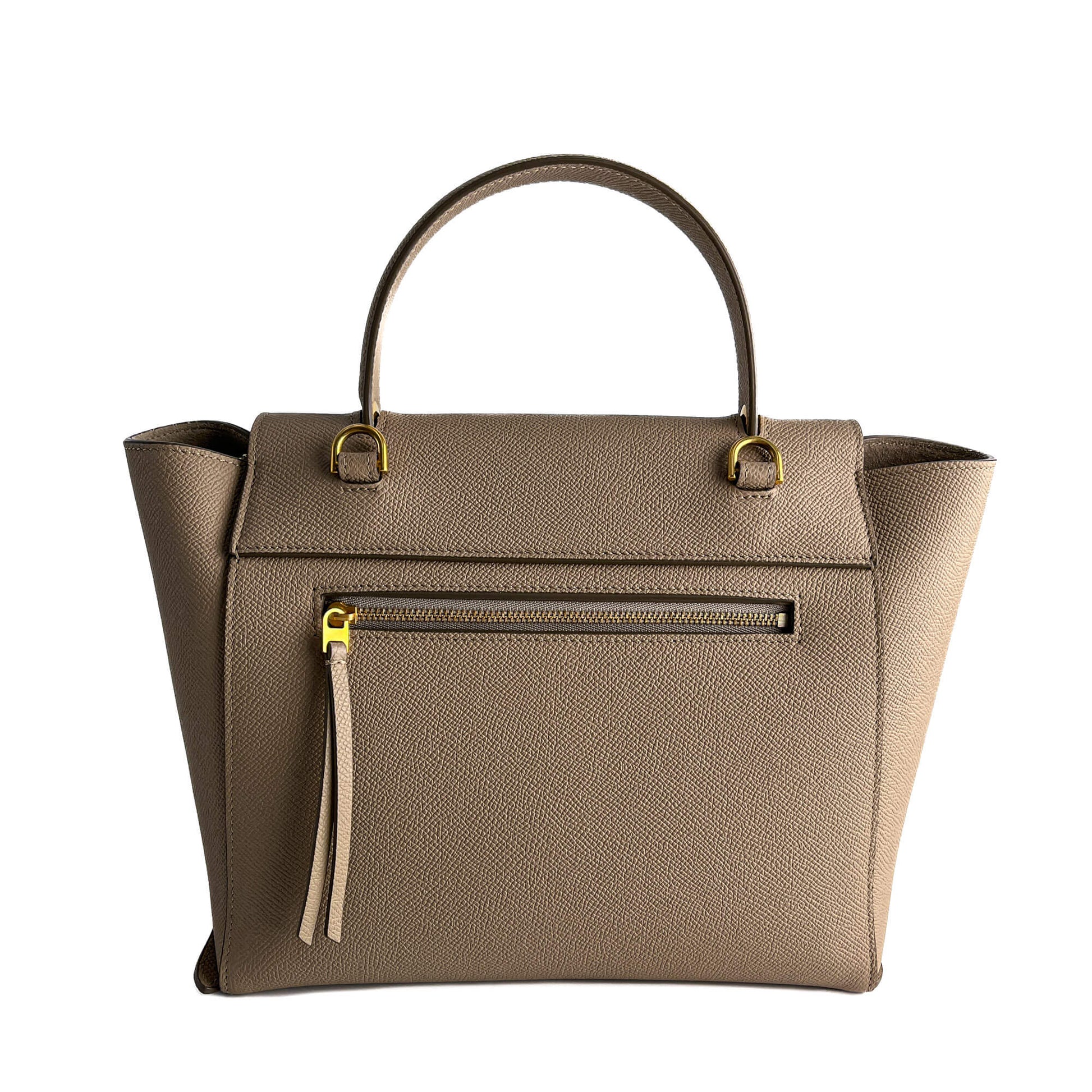 Second hand Céline Belt Bag Micro Grained Calfskin Leather 3 - Ways Tote Bag Beige - Tabita Bags