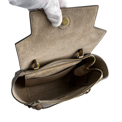 Second hand Céline Belt Bag Micro Grained Calfskin Leather 3 - Ways Tote Bag Beige - Tabita Bags