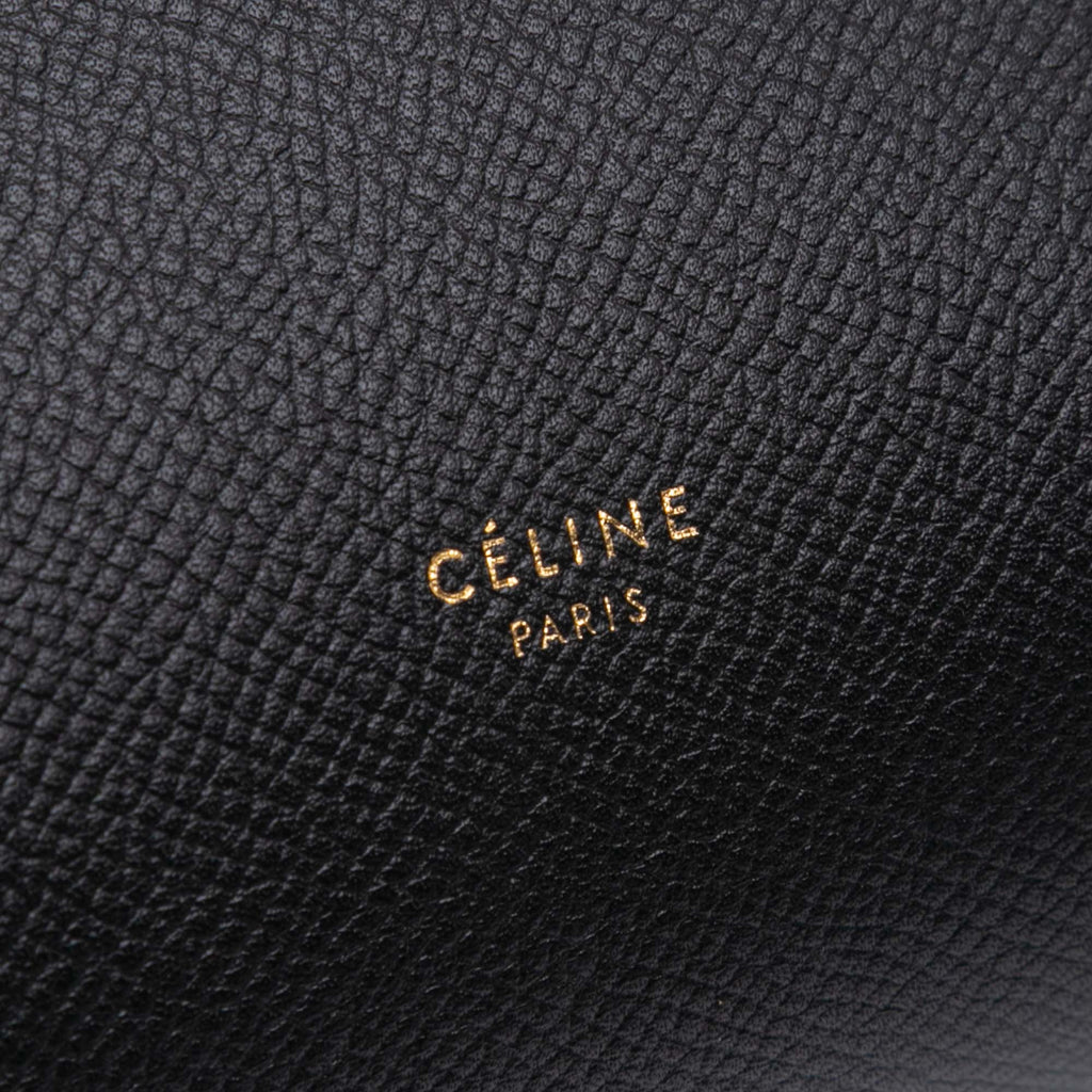 Second hand Céline Belt Bag Micro Grained Calfskin Leather 3 - Ways Tote Bag Black - Tabita Bags