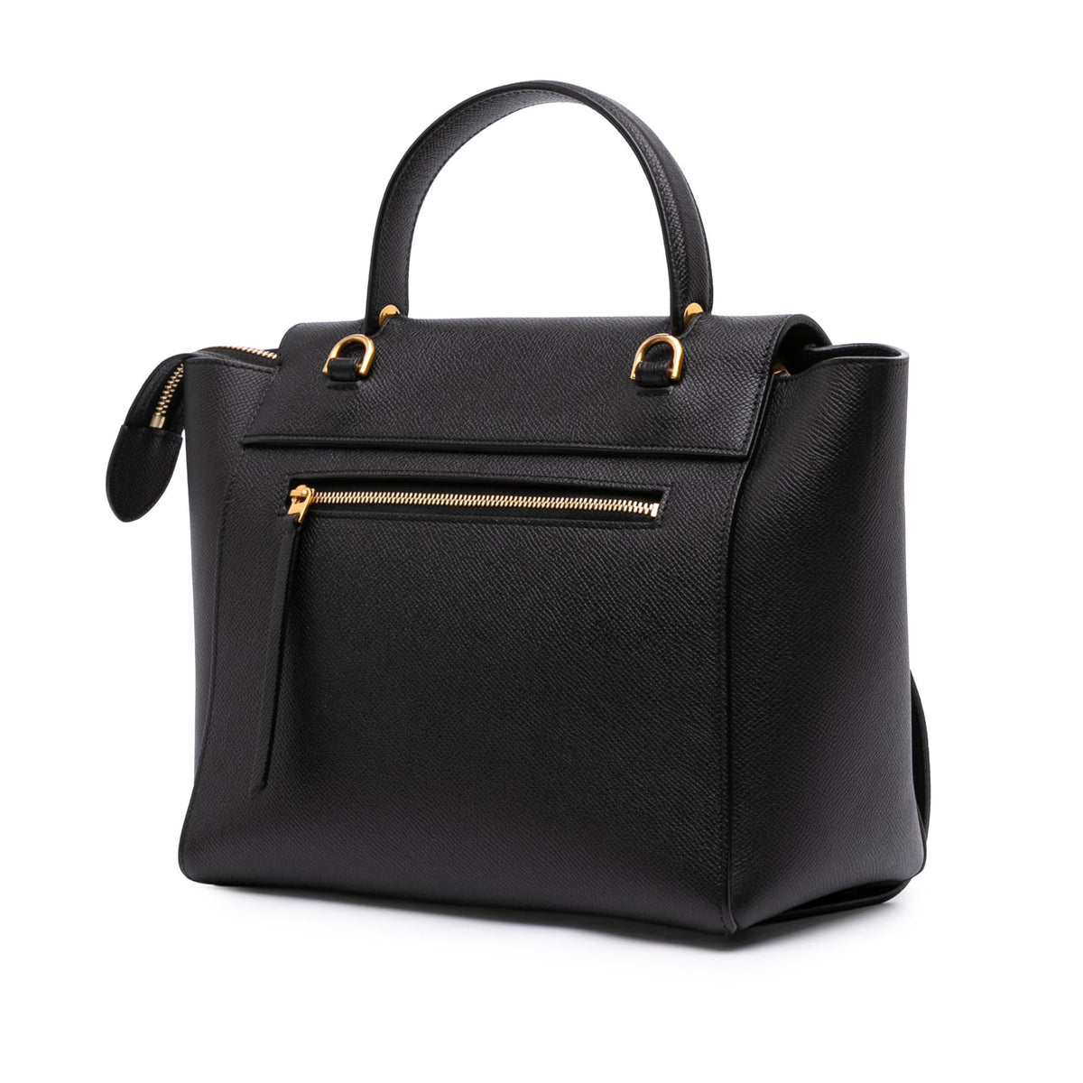 Second hand Céline Belt Bag Micro Grained Calfskin Leather 3 - Ways Tote Bag Black - Tabita Bags