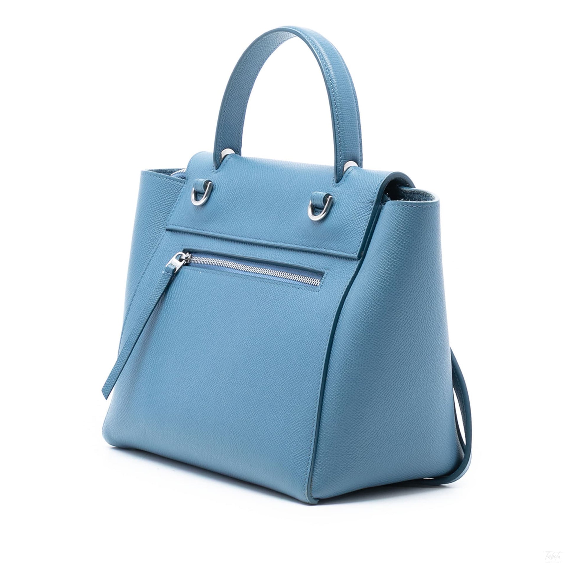 Second hand Céline Belt Bag Micro Grained Calfskin Leather 3 - Ways Tote Bag Blue - Tabita Bags