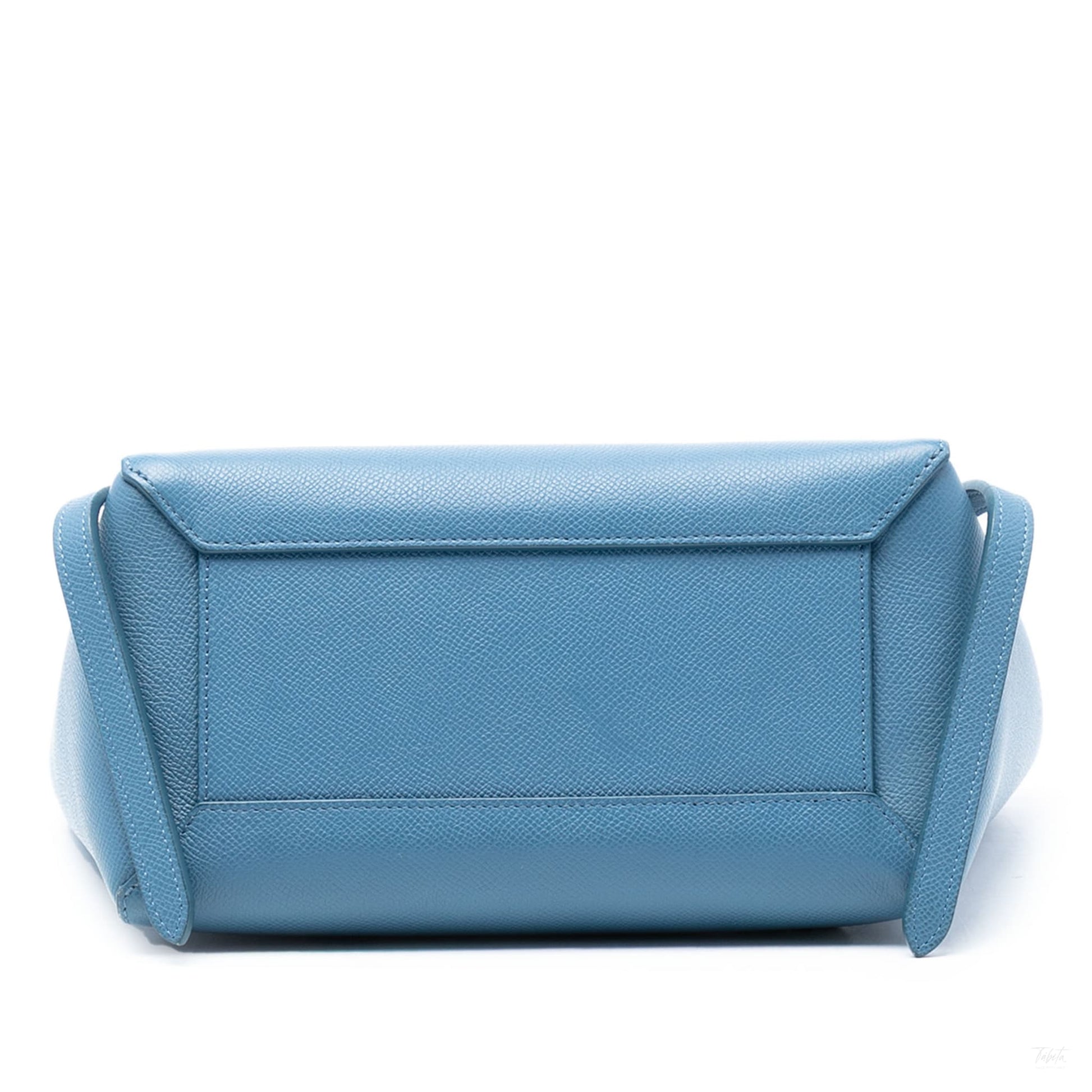 Second hand Céline Belt Bag Micro Grained Calfskin Leather 3 - Ways Tote Bag Blue - Tabita Bags